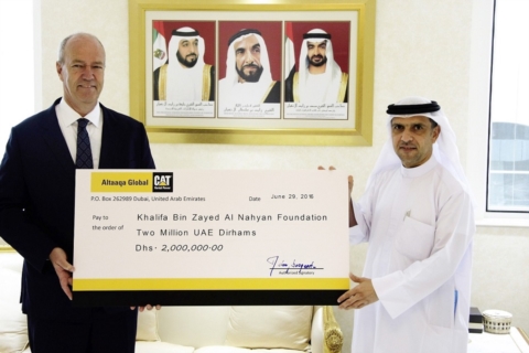 مؤسسة خليفة الإنسانية تتلقى مليوني درهم من جلوبال للطاقة