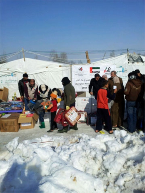 مؤسسة خليفة الإنسانية تقدم مساعدات شتوية لـ 124 ألف لاجىء في لبنان