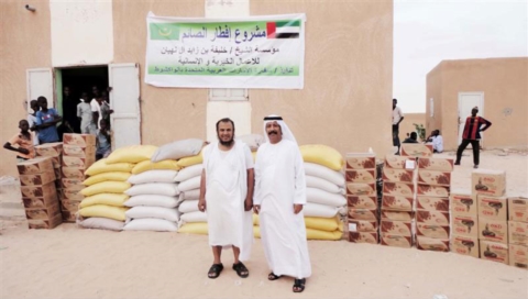خليفة الإنسانية تقدم مساعدات لأم القرى الموريتانية
