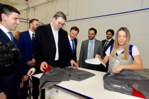 إفتتاح مصنع للنسيج في صربيا بتمويل من مؤسسة خليفة الإنسانية