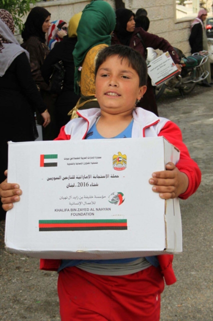 7000 أسرة استفادت من مساعدات مؤسسة خليفة الإنسانية في منطقة اقليم الخروب في لبنان