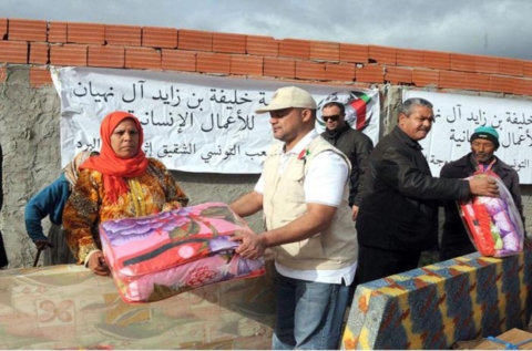 مؤسسة خليفة الإنسانية توزع مساعدات في باجة التونسية