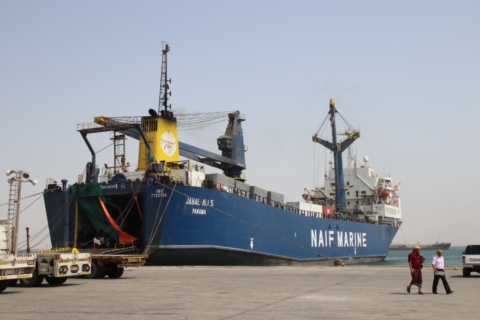 شحنة أدوية إماراتية من مؤسسة خليفة الإنسانية تصل إلى عدن