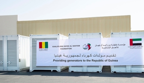 بتوجيهات رئيس الدولة ودعم محمد بن زايد : الإمارات تزود غينيا بمولدات كهربائية طاقتها 10 آلاف كيلوواط