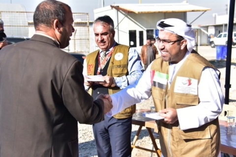 مؤسسة خليفة الإنسانية توزع مساعدات للنازحين واللاجئين في كردستان العراق