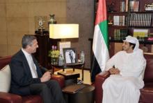 منصور بن زايد يستعرض مع مدير الأونروا الأوضاع المعيشية للفلسطينيين